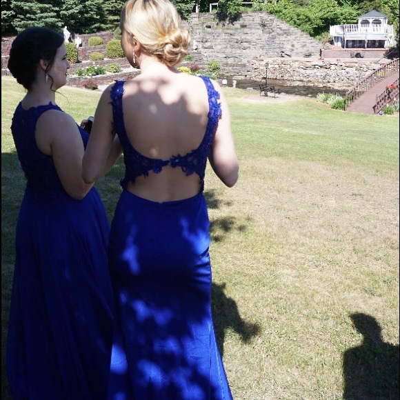 Royal blue tight prom dress - Picture 4 of 4